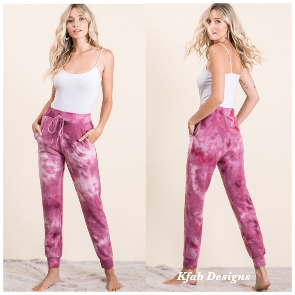 💖LAST Elastic tie dye brushed fabric joggers! - Picture 5 of 9